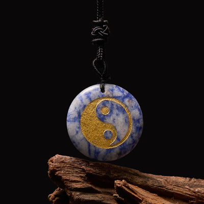 Buddha Stones Various Crystal Amethyst Tiger Eye Green Aventurine Yin Yang Spiritual Necklace Pendant Necklaces & Pendants BS 54