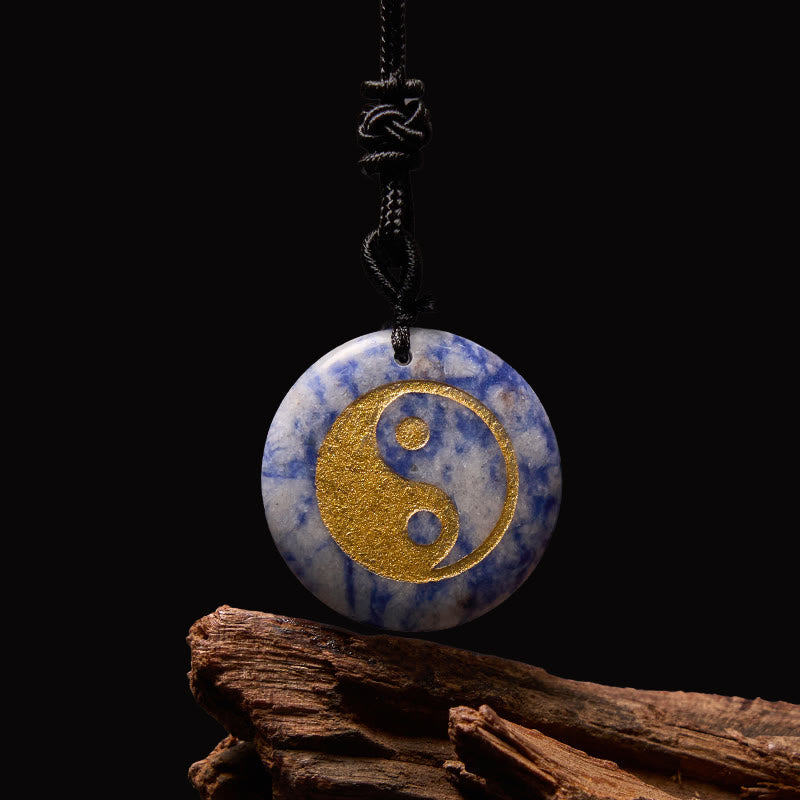 Buddha Stones Various Crystal Amethyst Tiger Eye Green Aventurine Yin Yang Spiritual Necklace Pendant Necklaces & Pendants BS 54