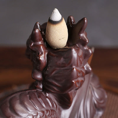 Buddha Stones Dragon Pattern Success Ceramic Incense Burner Decoration Incense Burner BS 5