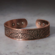 GRATUIT aujourd'hui : Bracelet jonc magnétique réglable avec motif arbre de vie, symbole d'équilibre et de force de connexion