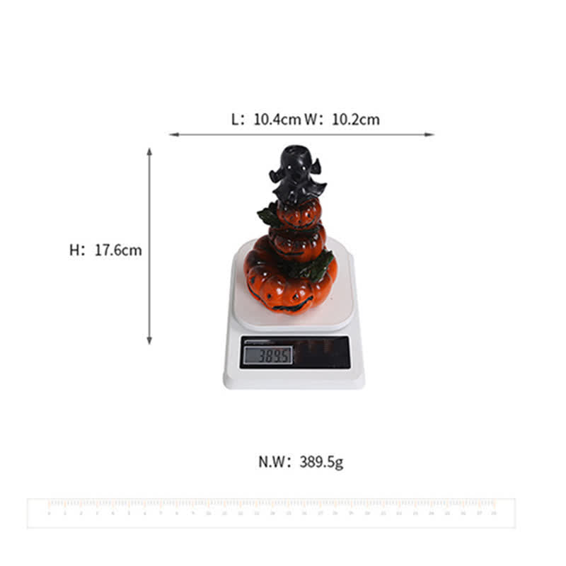 Buddha Stones Halloween Pumpkins Ghost Resin Backflow Smoke Fountain Incense Burner Decoration Incense Burner BS 12