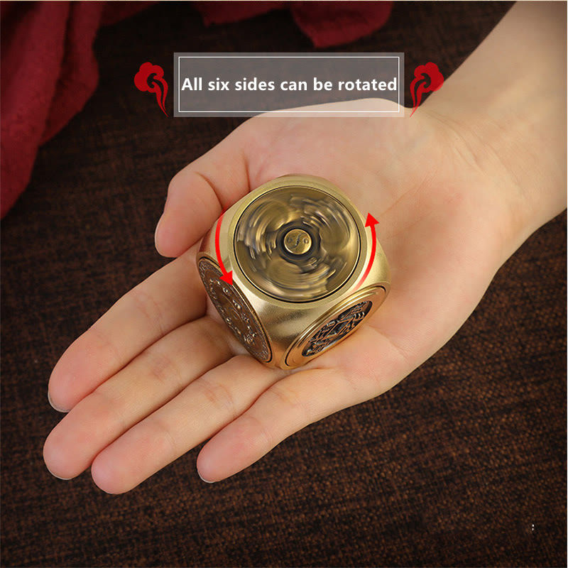 Buddha Stones Four Beasts Feng Shui Yin Yang Bagua Copper Coin Harmony Rotatable Decoration Decorations BS 9