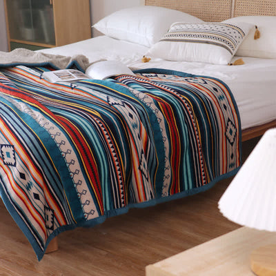 Buddha Stones Geometric Warm Soft Bed Throw Blanket Blanket BS 150*200cm