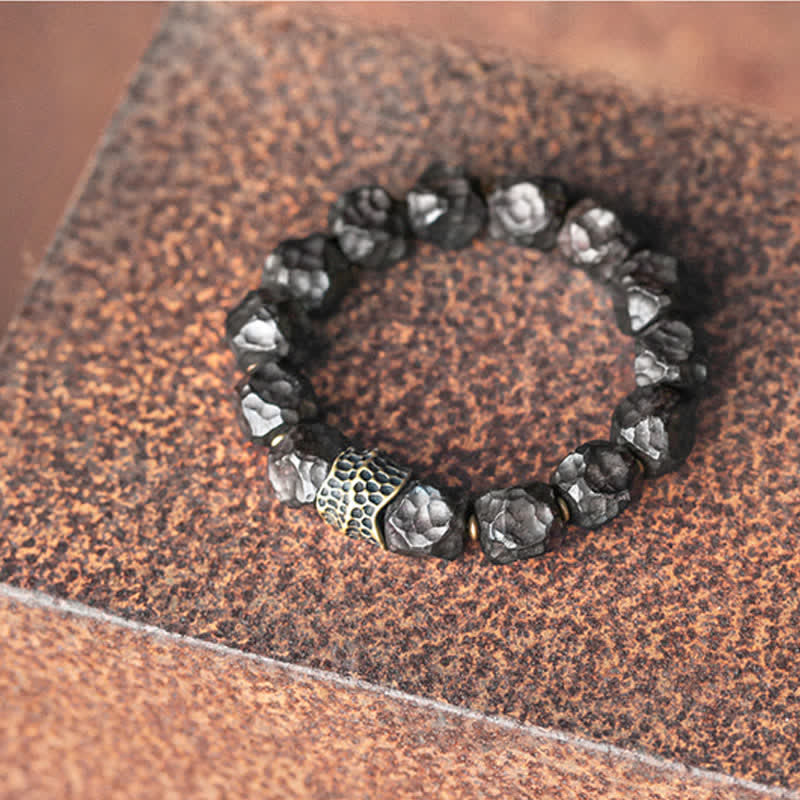 Buddha Stones Ebony Wood Copper Peace Balance Couple Bracelet Bracelet BS 6