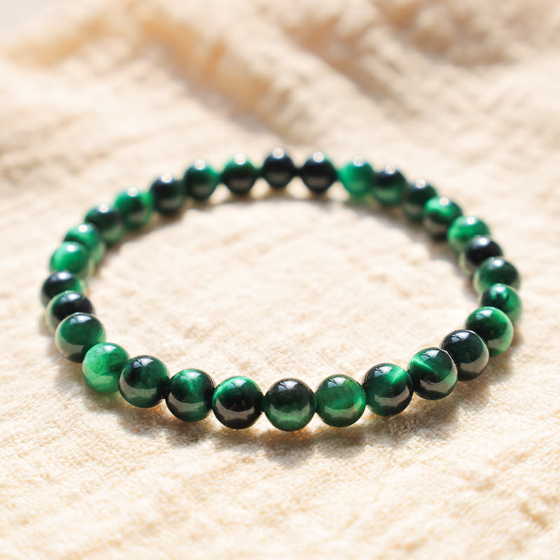 Buddha Stones Tiger Eye Growth Healing Energy Bracelet Bracelet BS Tiger Eye 6mm