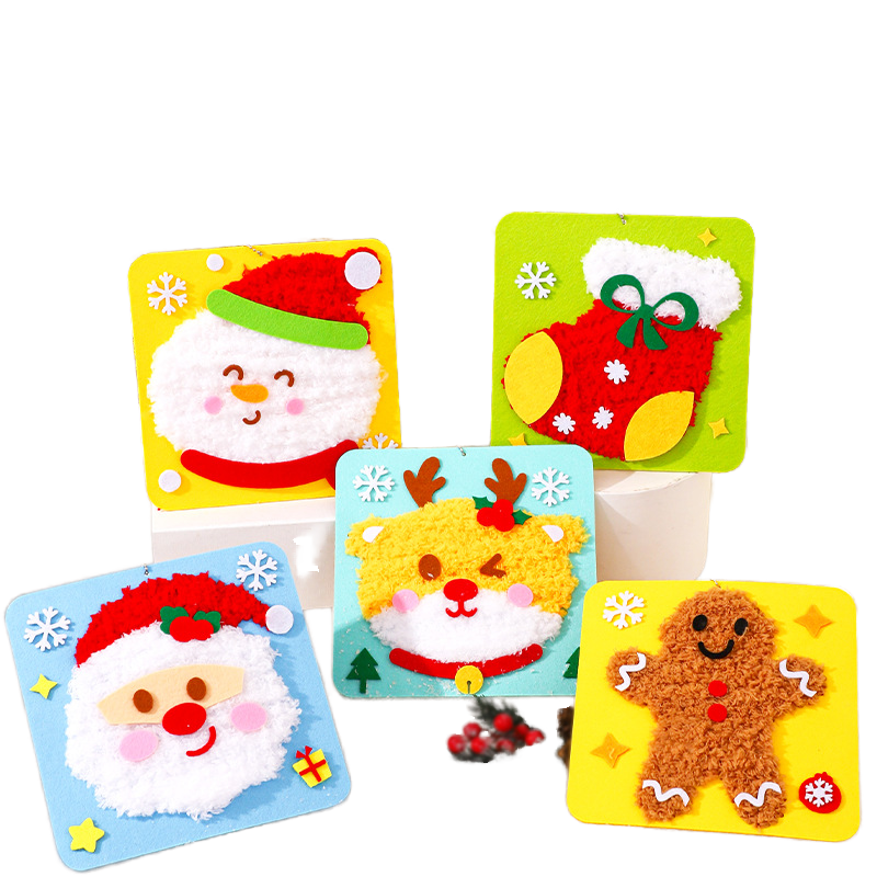 Kit de manualidades de Navidad Montessori para niños — Adornos de fieltro DIY y set de actividades navideñas