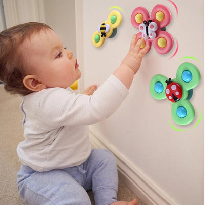 Fidtoy Baby Suction Cup Spinner 3 pieces Toy Pop It Sensory Bath Toy