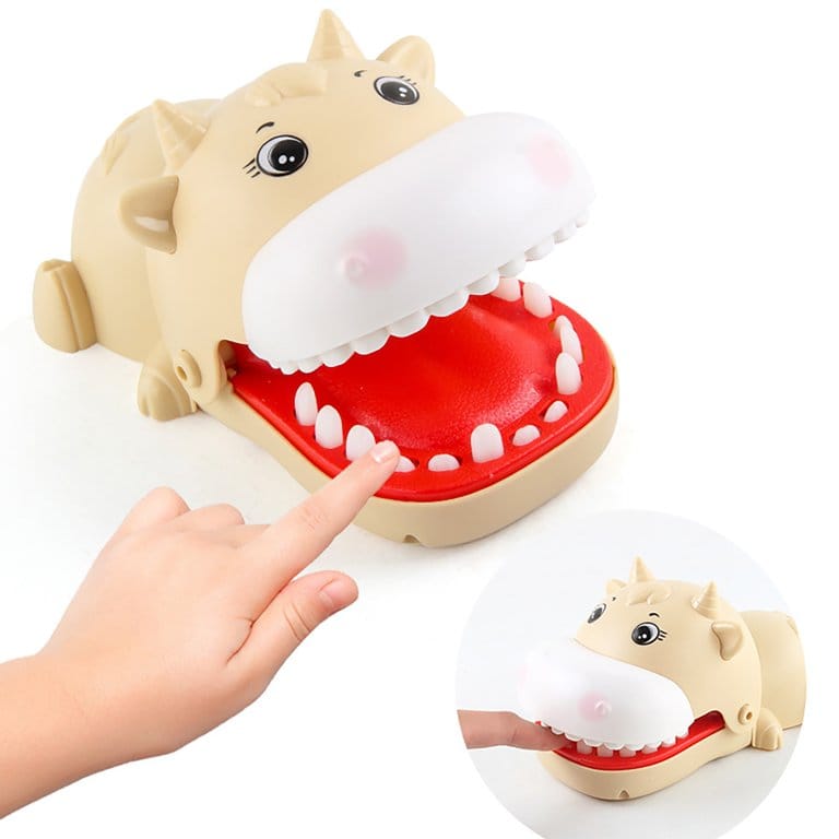 Fidtoy Jeu des Animaux Mignons qui Mordent les Doigts pour Enfants Jeu de Morsure de Dentiste Animal Aléatoire Jeu de Fête Interactif 3 ans et +