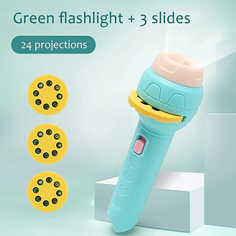 Fidtoy Mini Multiple Flash Light Projection Play Set for Kids Storytelling Bedtime Pattern Projector Toy