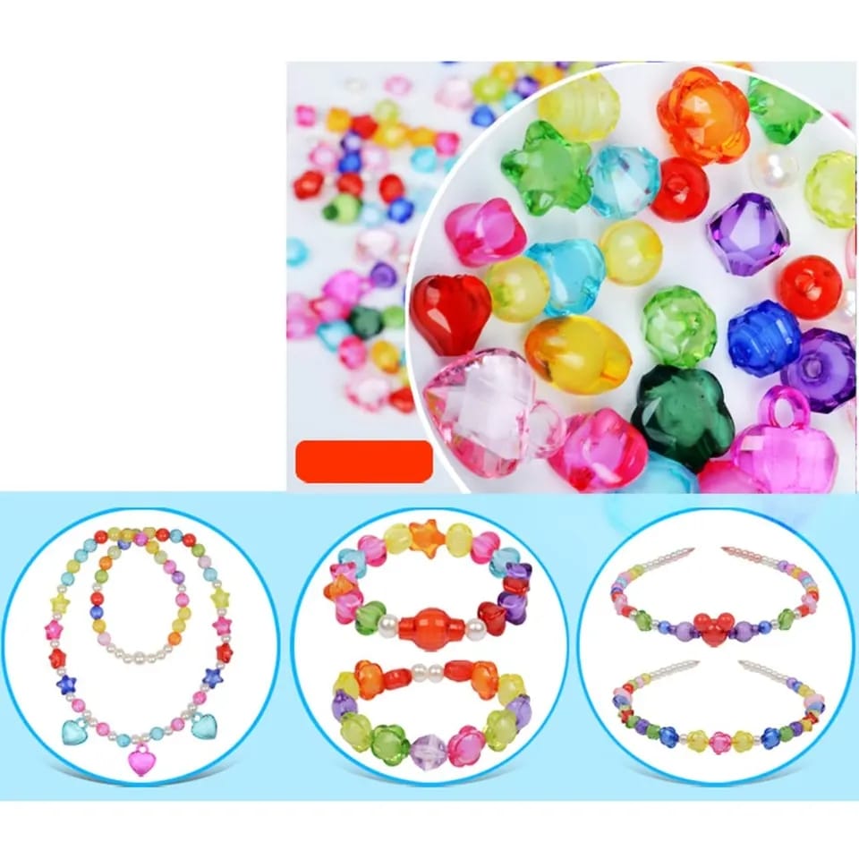 Fidtoy Mini Creative Beads Jewellery Making Kit for Kids DIY Bracelet Necklace Craft Set Age 6+