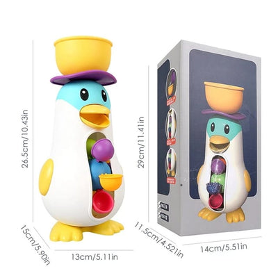 Divertido Juguete de Baño de Pingüino con Rueda Hidráulica - 010