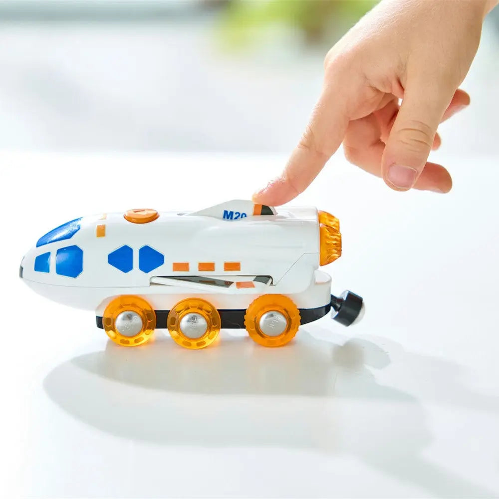 Fidtoy 2-in-1 Space Shuttle Train - Transforming Toy with Lights and Sounds