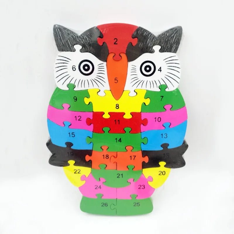 2 in 1 Animal Puzzle | Wooden Jigsaw Puzzle for Kids | Learn Alphabets and Puzzles | 1 PC