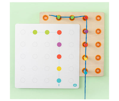 Wooden Peg Threading Board