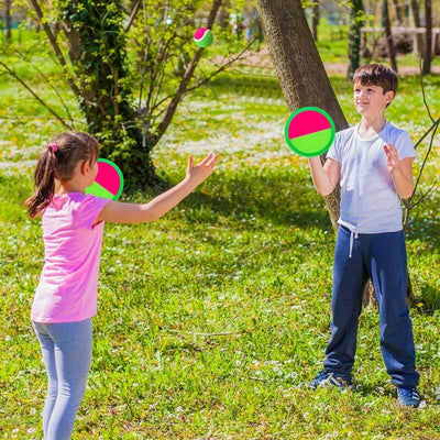 Fidtoy Outdoor Toss and Catch Ball Set - Fun Family Play-6 Paddles 3 Balls