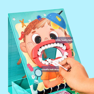 Fidtoy Mallette de docteur en bois 18 pièces, jouet médical pour jeu d'imitation