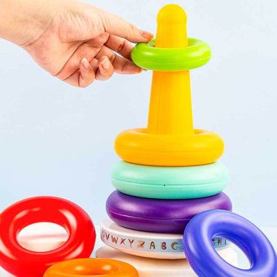 Fidtoy Baby Stacking Ring Toy Sensory Development Learning Toy