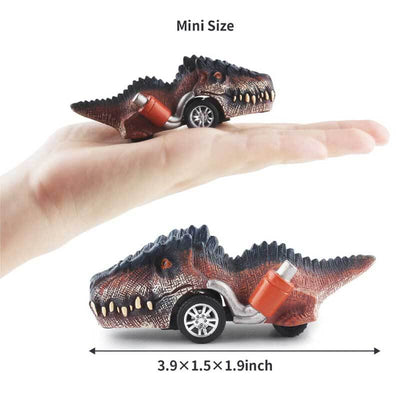 Fidtoy Dinosaur Toy Cars for Kids Pull Back Car Toy Set Racing Toys for 3 4 5 Year Old Boys Toddlers Dinosaur Playset Gift