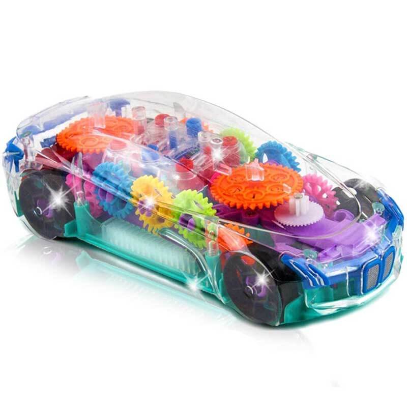 Coche acrobático musical interactivo Fidtoy BrightDrive Bump & Go con movimiento autónomo para niños pequeños