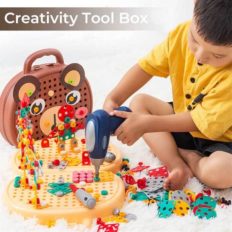 Fidtoy Jeu de construction créatif et tournevis pour enfants | Compétences STEM et motricité fine