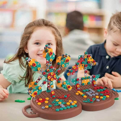 Fidtoy Jeu de construction créatif et tournevis pour enfants | Compétences STEM et motricité fine