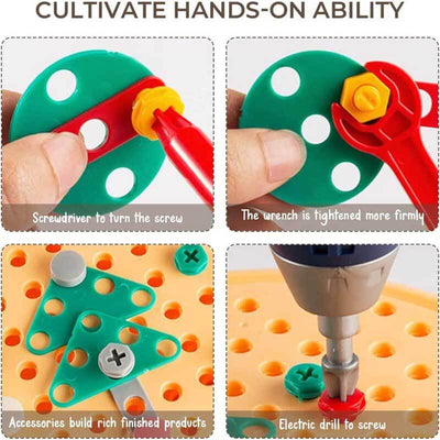 Fidtoy Jeu de construction créatif et tournevis pour enfants | Compétences STEM et motricité fine
