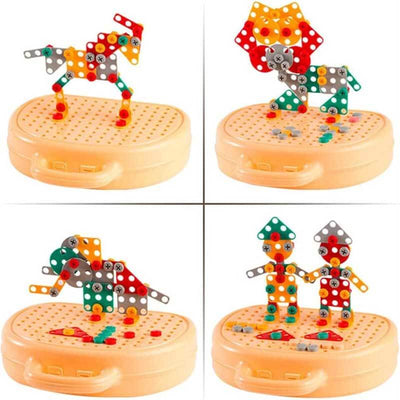 Fidtoy Jeu de construction créatif et tournevis pour enfants | Compétences STEM et motricité fine