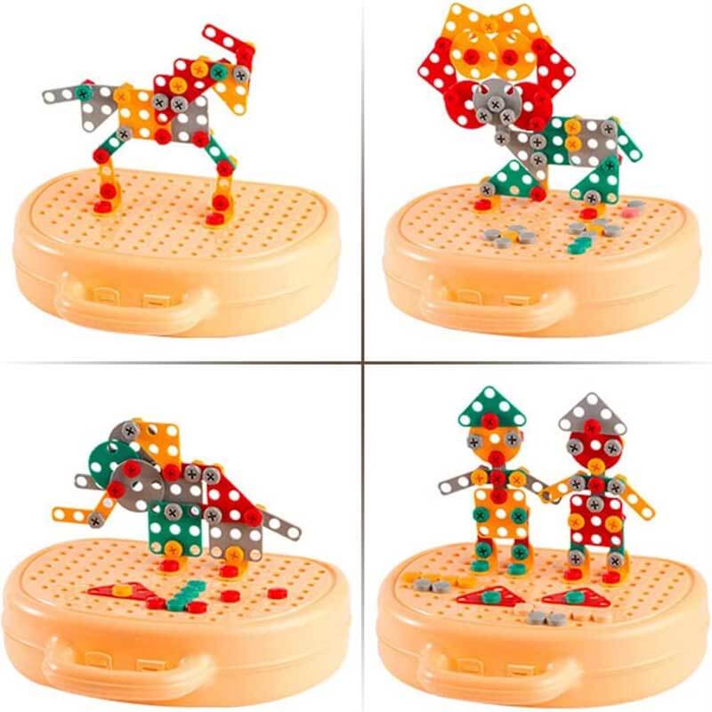 Fidtoy Jeu de construction créatif et tournevis pour enfants | Compétences STEM et motricité fine