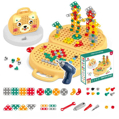 Fidtoy Jeu de construction créatif et tournevis pour enfants | Compétences STEM et motricité fine