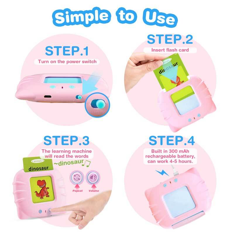 Fidtoy Interactive Speak & Learn Flashcards Toy for Toddlers