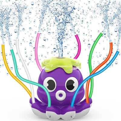 Fidtoy Octopus Water Sprinkler for Kids Backyard Summer Outdoor Water Toy with 360° Spray Fun Lawn Cooling Play for Toddlers Children Family Use