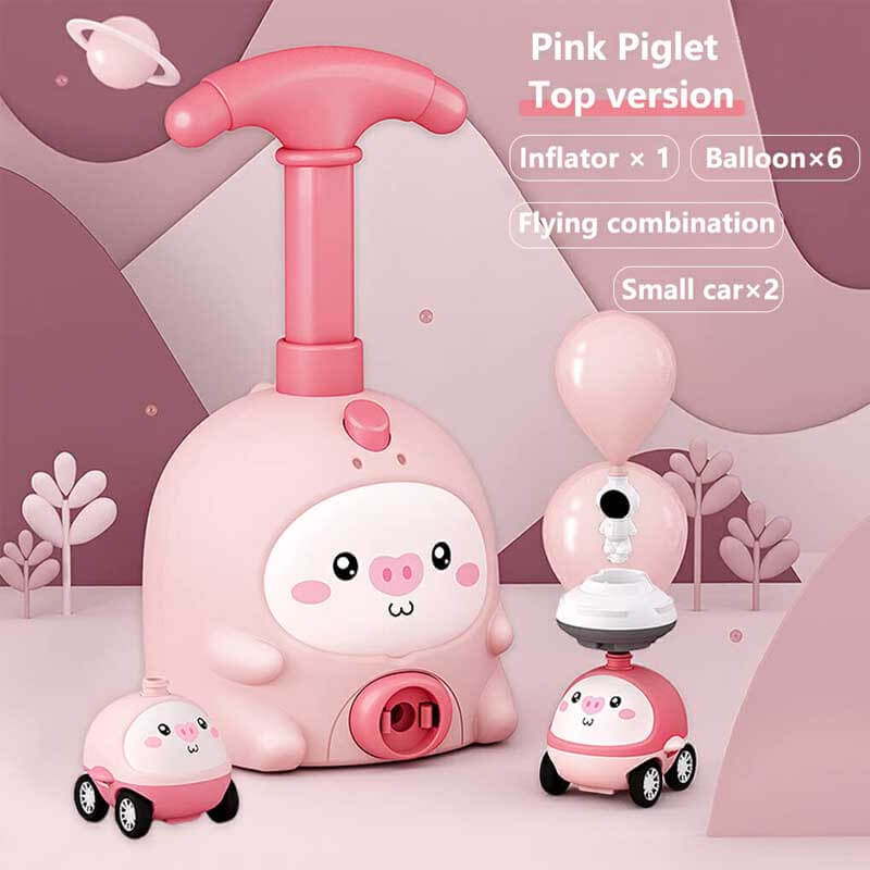 Fidtoy Balloon-Powered Car Toy for Toddlers 1-5 | STEM Learning & Dual-Mode Racing and Flying