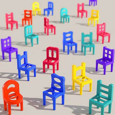 Fidtoy 96 Pcs Jeu de Chaises Empilables pour Enfants | Coordination Œil-Main & Motricité Fine