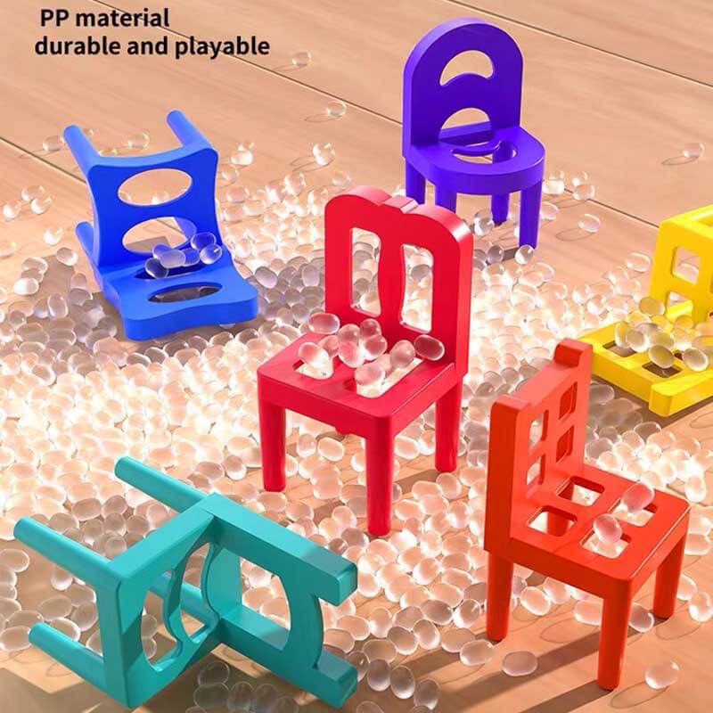 Fidtoy 96 Pcs Jeu de Chaises Empilables pour Enfants | Coordination Œil-Main & Motricité Fine
