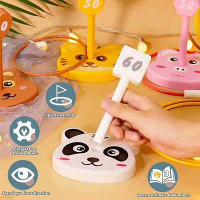 Fidtoy 42 PCS Jeu de lancer d'anneaux et de sacs de haricots pour enfants 3+ | Jouet d'apprentissage pour la coordination œil-main et le calcul