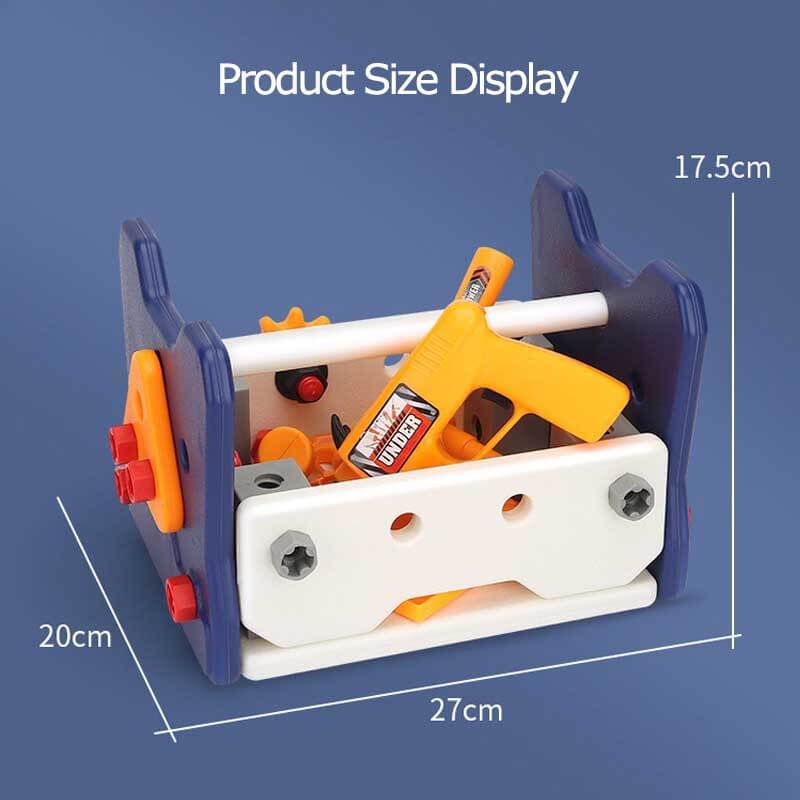 Fidtoy Wooden Construction Tool Box Set Montessori Toy for Kids