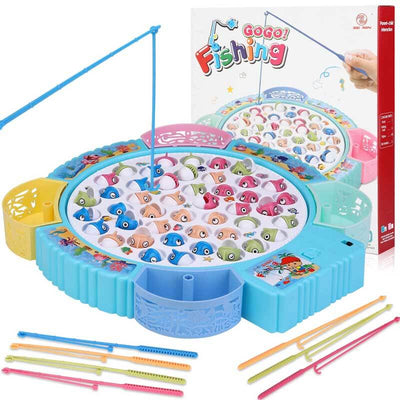 Fidtoy Ensemble de Jouets de Pêche Jeu de Société Rotatif Multijoueur pour Enfants