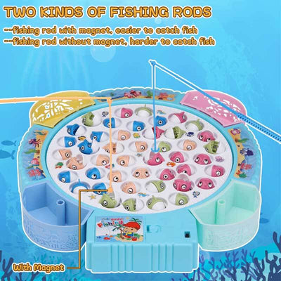 Fidtoy Ensemble de Jouets de Pêche Jeu de Société Rotatif Multijoueur pour Enfants