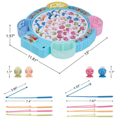 Fidtoy Ensemble de Jouets de Pêche Jeu de Société Rotatif Multijoueur pour Enfants