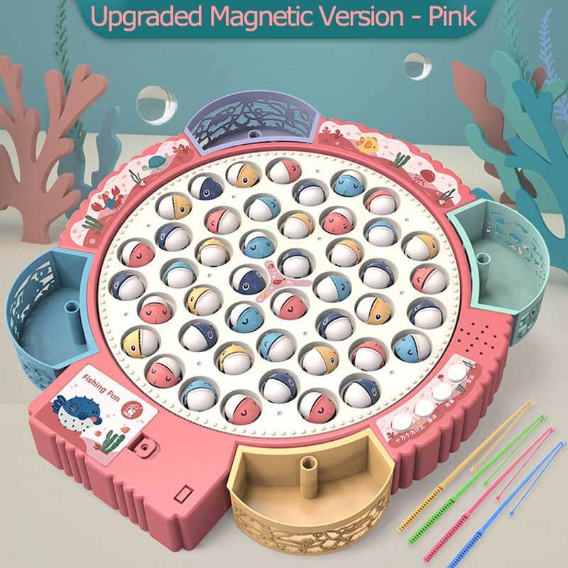 Fidtoy Ensemble de Jouets de Pêche Jeu de Société Rotatif Multijoueur pour Enfants