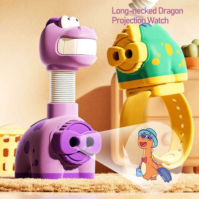 Fidtoy Long-necked Dinosaur Projection Watch – Interactive Kids Toy with Adjustable Patterns