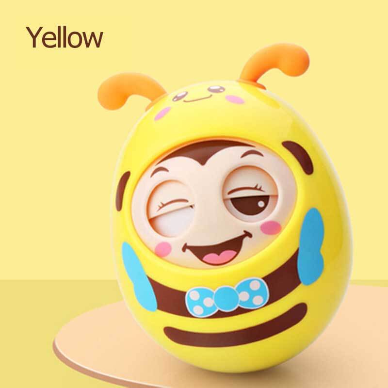 Fidtoy Roly-Poly Bee Teether Toy | Baby Sensory and Motor Development Toy 6+ Months
