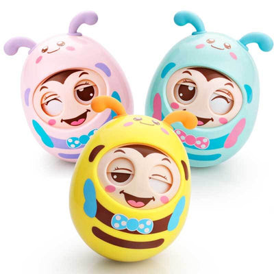 Fidtoy Roly-Poly Bee Teether Toy | Baby Sensory and Motor Development Toy 6+ Months
