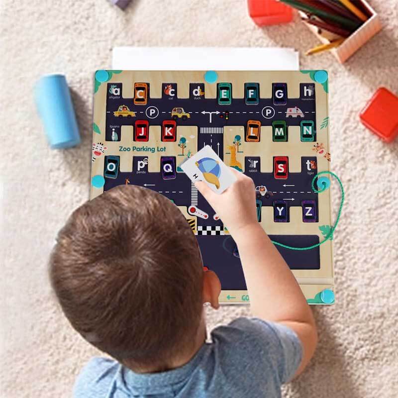 Fidtoy Magnetic Alphabet Maze Letter Puzzle – Preschool Learning & Fine Motor Development Toy