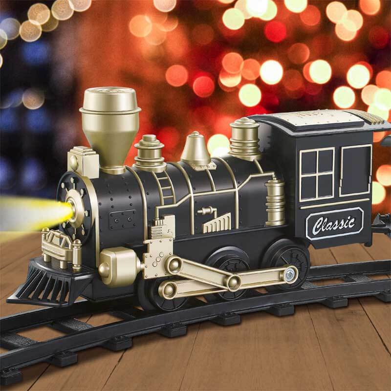 Fidtoy Electric Train Set Toy with Track Lights Sound for Kids