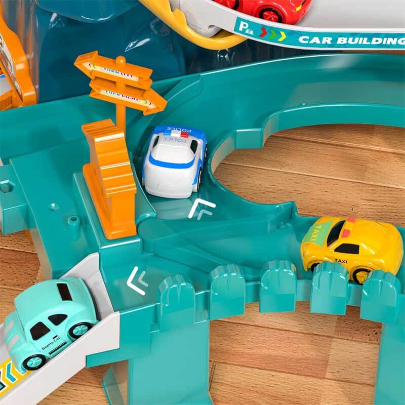 Fidtoy Dinosaur Race Track Toy for Kids Ages 4-8 Creative Racing Set