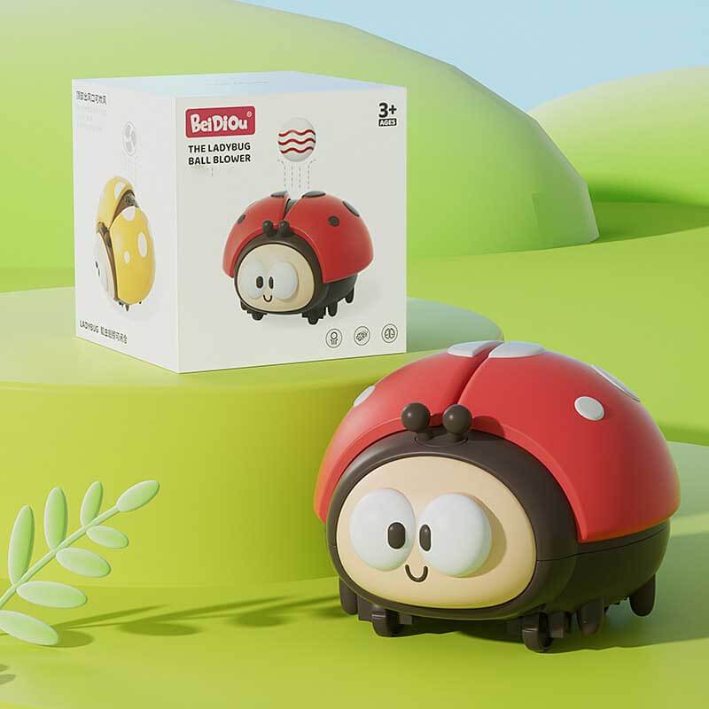 Juguete de pelota de mariquita que sopla Fidtoy – Juguete sensorial flotante para niños de 3+ años