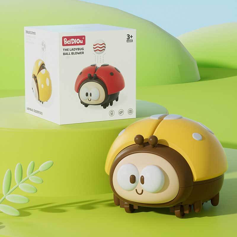 Juguete de pelota de mariquita que sopla Fidtoy – Juguete sensorial flotante para niños de 3+ años