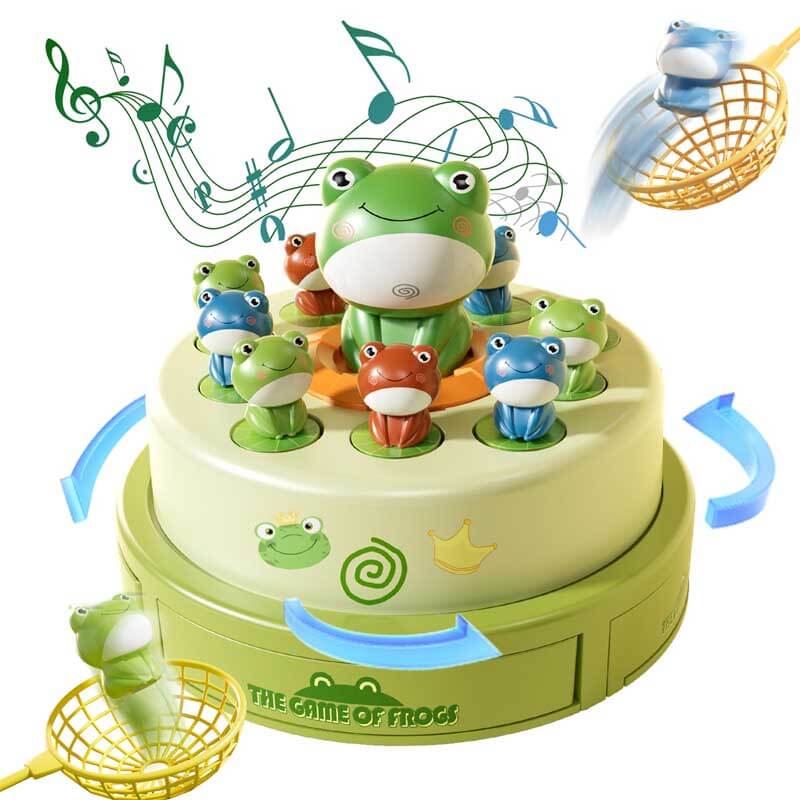 Fidtoy Duck Catching Game with Music Lights and Jumping Eggs