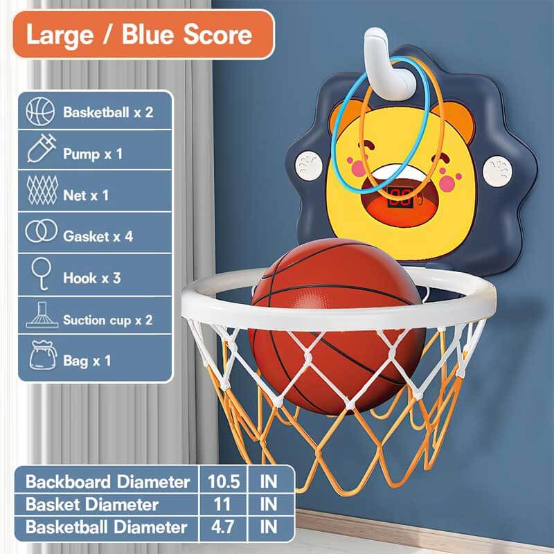 Fidtoy Indoor Mini Basketball Hoop for Toddlers | Adjustable Height & Kids Motor Skills